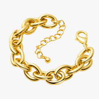 Gold Chunky Thick Link Chain Bracelet Additional Image Gold Chunky Thick Link Chain Bracelet Additional Image