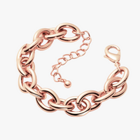 Rose Gold Chunky Thick Link Chain Bracelet Additional Image Rose Gold Chunky Thick Link Chain Bracelet Additional Image
