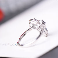 AuricAdorn Natural Sapphire Clover Ring in 925 Silver AuricAdorn Natural Sapphire Clover Ring in 925 Silver