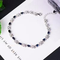 AuricAdorn Natural Sapphire Bracelet in 925 Sterling Silver AuricAdorn Natural Sapphire Bracelet in 925 Sterling Silver