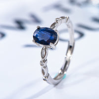 AuricAdorn Natural Sapphire Ring in 925 Sterling Silver AuricAdorn Natural Sapphire Ring in 925 Sterling Silver