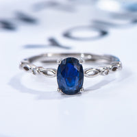AuricAdorn Natural Sapphire Ring in 925 Sterling Silver AuricAdorn Natural Sapphire Ring in 925 Sterling Silver