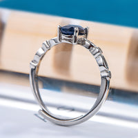 AuricAdorn Natural Sapphire Ring in 925 Sterling Silver AuricAdorn Natural Sapphire Ring in 925 Sterling Silver