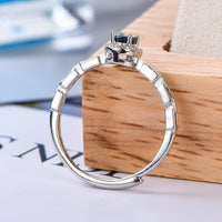 AuricAdorn Natural Sapphire Chain Ring in 925 Sterling Silver AuricAdorn Natural Sapphire Chain Ring in 925 Sterling Silver