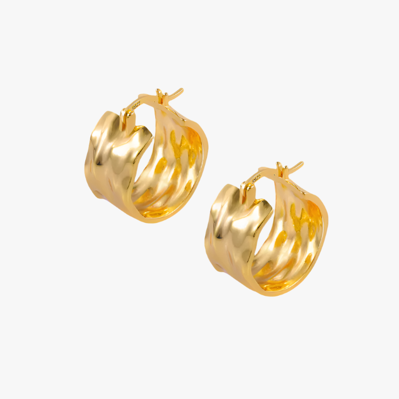 Gold Chunky Hoop Earrings Additional Image Gold Chunky Hoop Earrings Additional Image