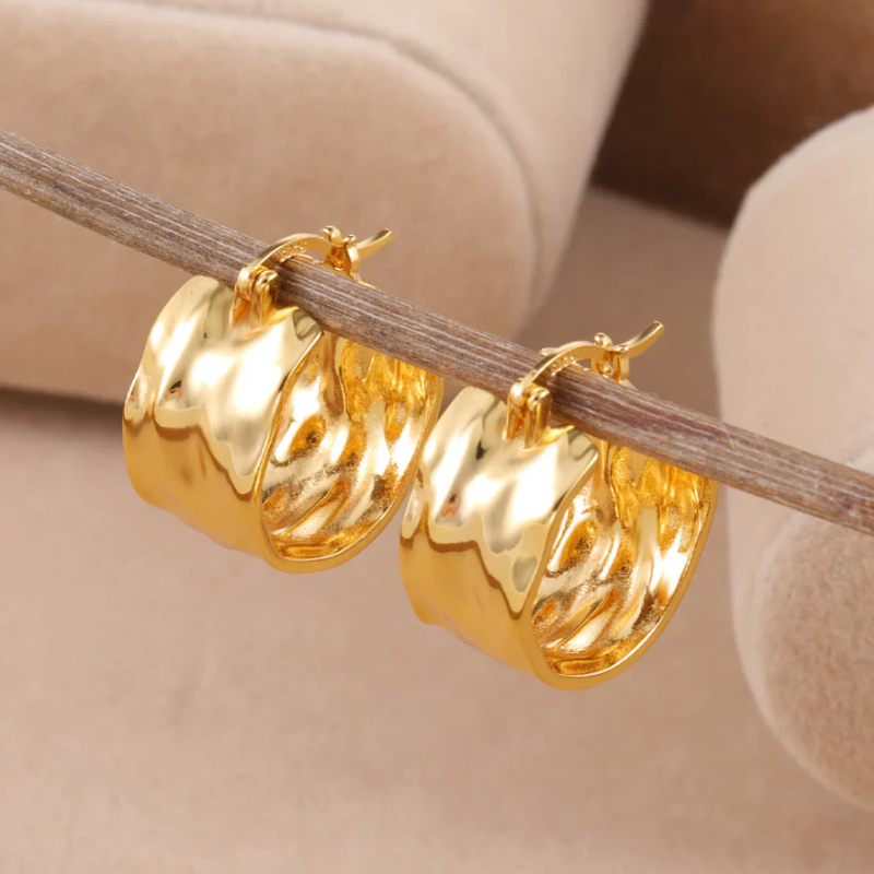 Hoop Gold Earrings Hoop Gold Earrings