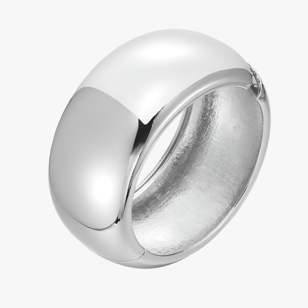 Punk Style Round Wide Silver Bracelet Additional Image Punk Style Round Wide Silver Bracelet Additional Image