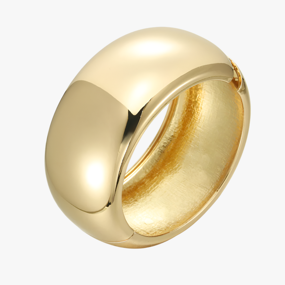 Punk Style Round Wide Gold Bracelet Additional Image Punk Style Round Wide Gold Bracelet Additional Image