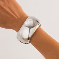 Punk Style Round Wide Silver Bracelet Punk Style Round Wide Silver Bracelet