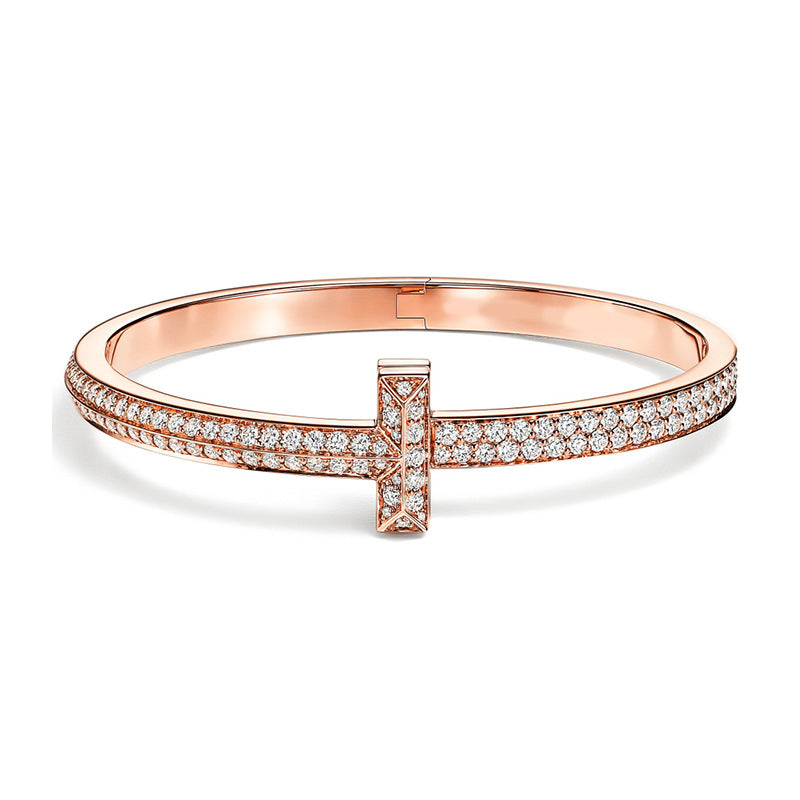 AuricAdorn T1 Diamond Hinged Bangle | Titanium Steel AuricAdorn T1 Diamond Hinged Bangle | Titanium Steel