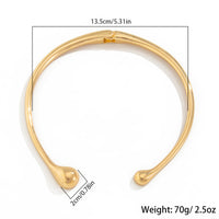 Asymmetrical Water Drop Spring Opening Gold Necklace Asymmetrical Water Drop Spring Opening Gold Necklace