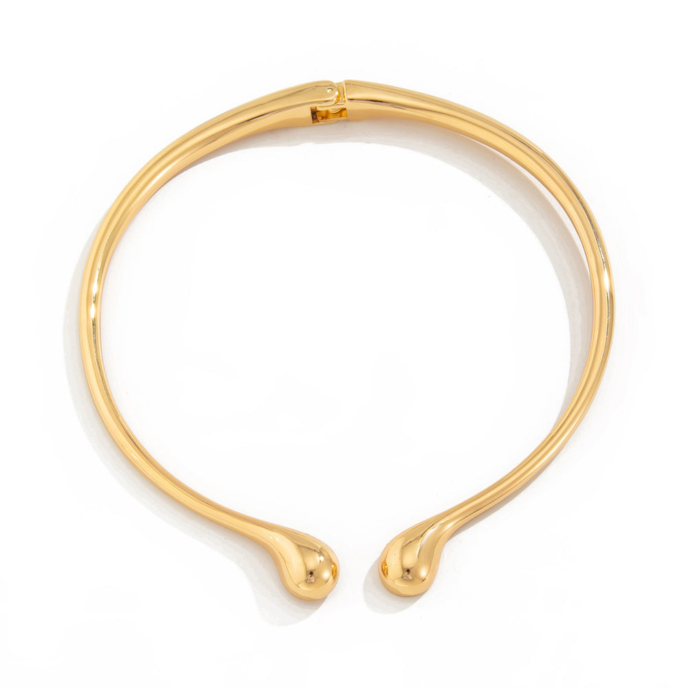 Asymmetrical Water Drop Spring Opening Necklace Asymmetrical Water Drop Spring Opening Necklace