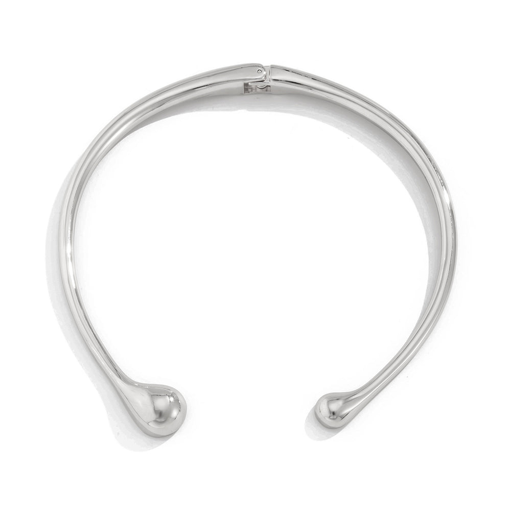 Asymmetrical Water Drop Spring Opening Silver Necklace Asymmetrical Water Drop Spring Opening Silver Necklace