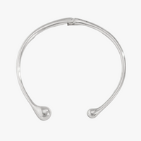 Asymmetrical Water Drop Spring Opening Silver Necklace Additional Image Asymmetrical Water Drop Spring Opening Silver Necklace Additional Image