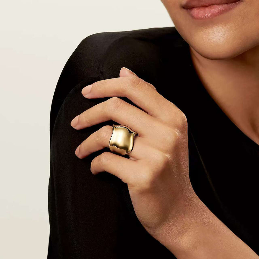 bone ring in gold bone ring in gold