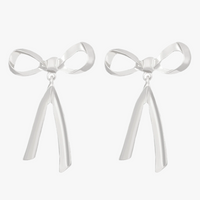 Silver Bowknot Earrings Additional Image Silver Bowknot Earrings Additional Image