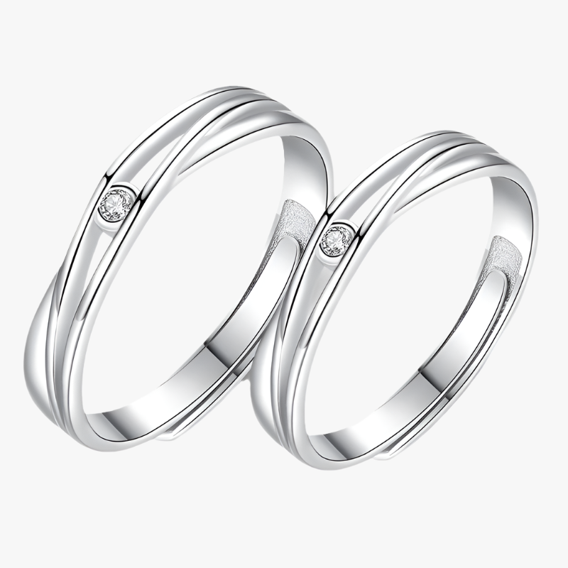 Adjustable Diamond Rings Silver Additional Image Adjustable Diamond Rings Silver Additional Image