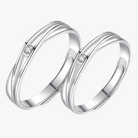 Adjustable Diamond Rings Silver Additional Image Adjustable Diamond Rings Silver Additional Image