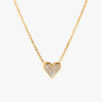 Gold Heart Pendant Necklace with Diamonds Additional Image Gold Heart Pendant Necklace with Diamonds Additional Image