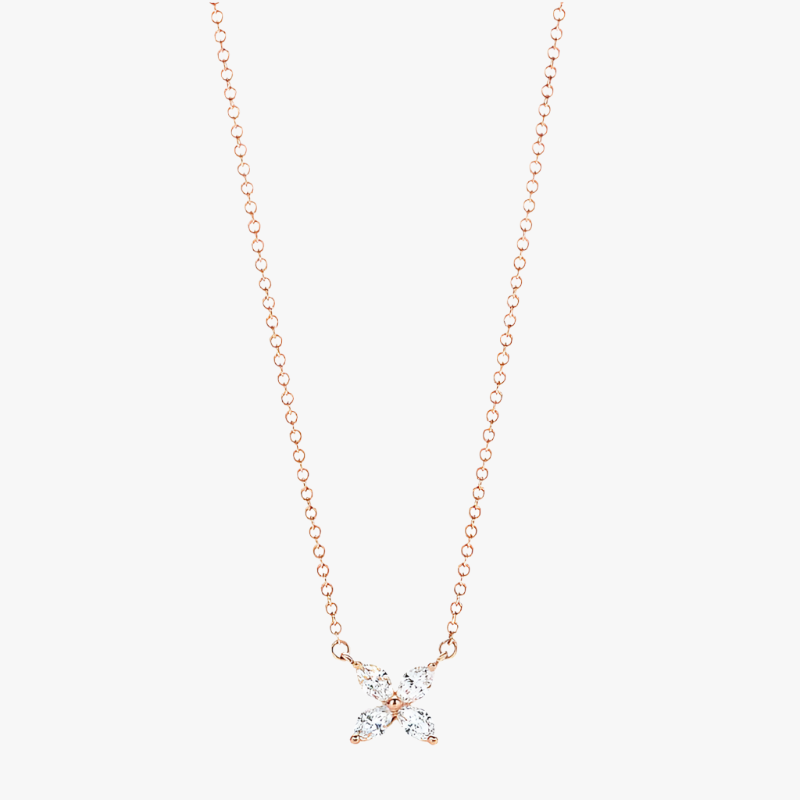 Rose Gold Snowflake Necklace Additional Image Rose Gold Snowflake Necklace Additional Image