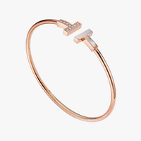 T Wire Bracelet in Rose Gold Additional Image T Wire Bracelet in Rose Gold Additional Image