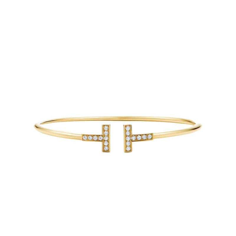 T Wire Bracelet in Gold T Wire Bracelet in Gold