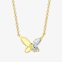 Gold Butterfly Necklace Additional Image Gold Butterfly Necklace Additional Image