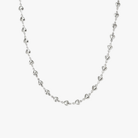 Silver Heart Bead Necklace Additional Image Silver Heart Bead Necklace Additional Image