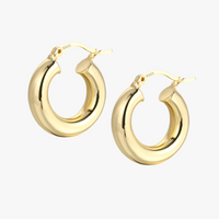 hoop gold nugget earrings Additional Image hoop gold nugget earrings Additional Image