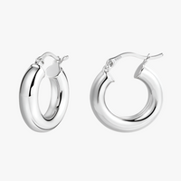 hoop silver nugget earrings Additional Image hoop silver nugget earrings Additional Image