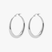 Irregular Hoop Silver Earrings Additional Image Irregular Hoop Silver Earrings Additional Image