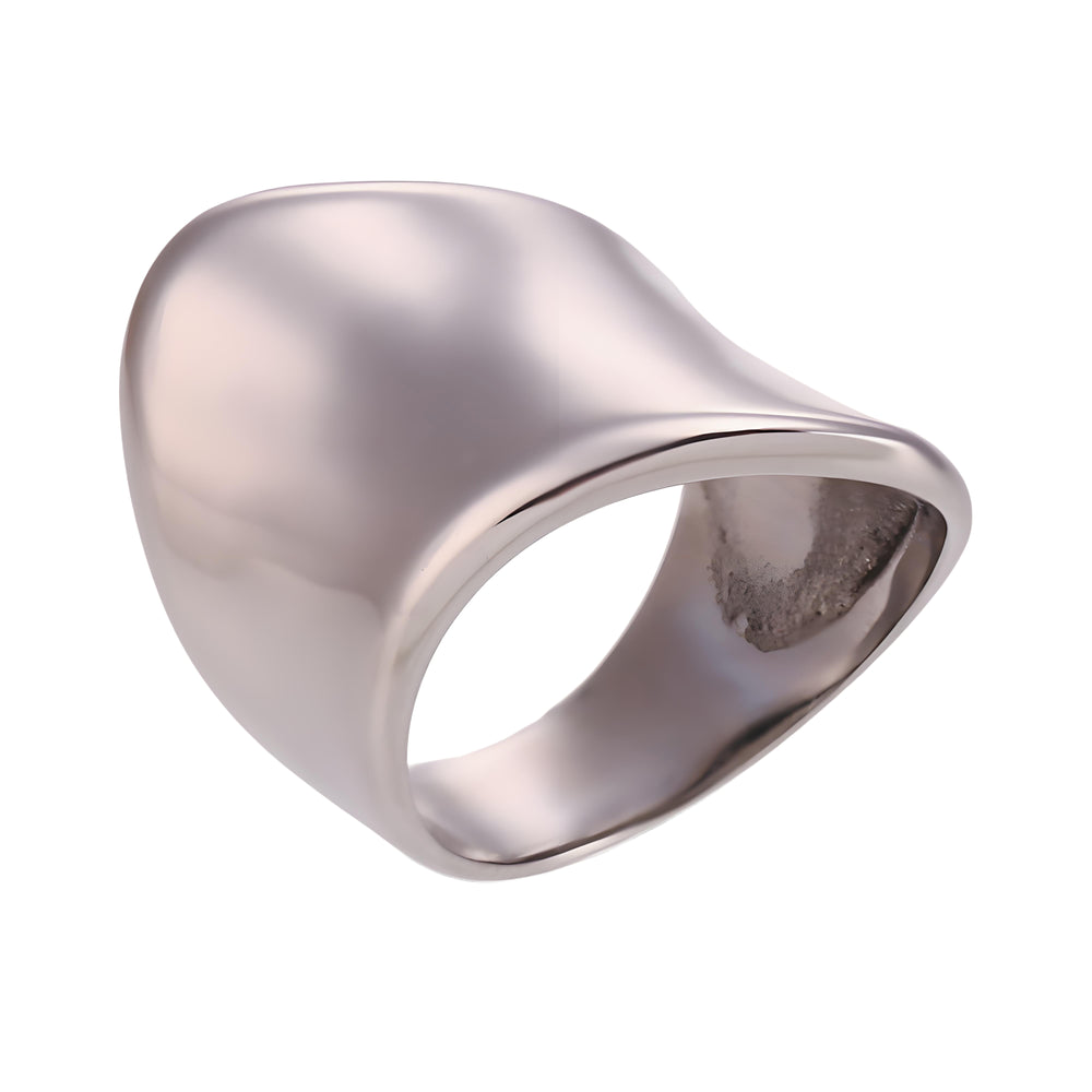 bright irregular wide silver ring bright irregular wide silver ring