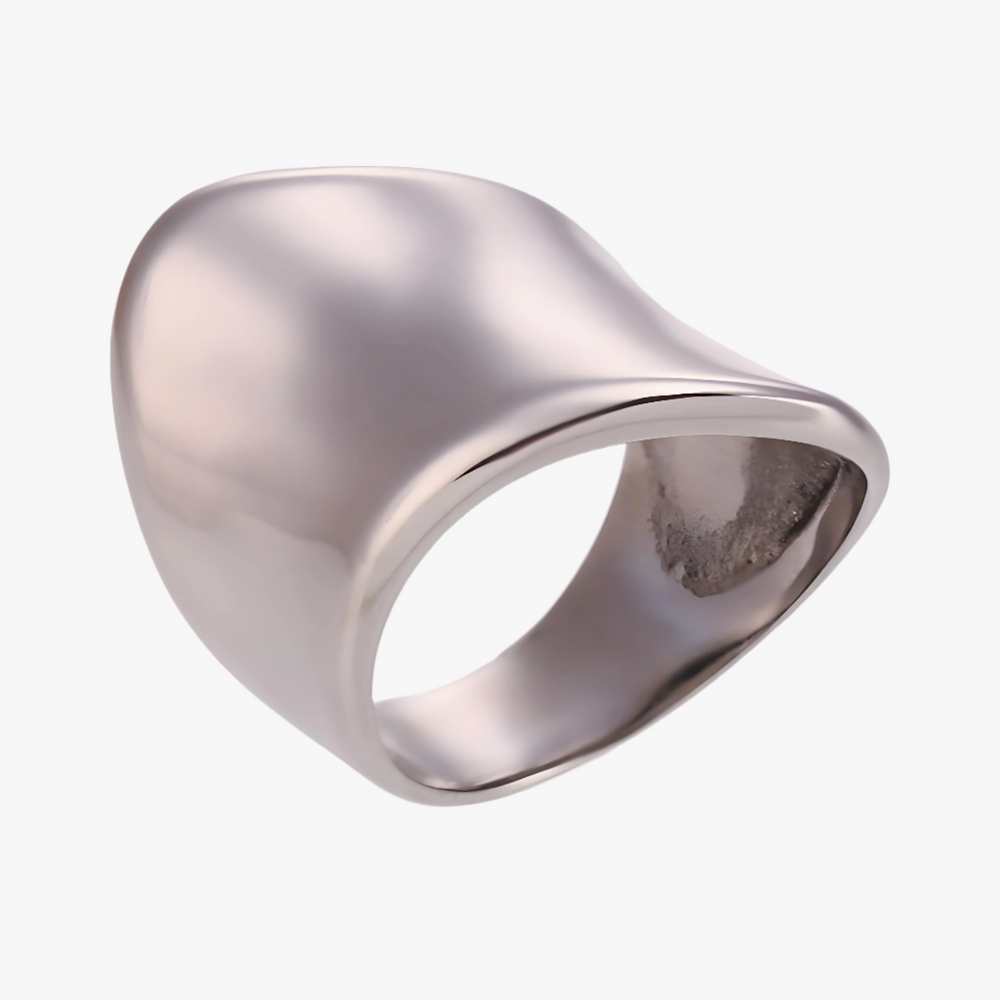 bright irregular wide silver ring Additional Image bright irregular wide silver ring Additional Image
