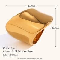 bright irregular wide gold ring bright irregular wide gold ring