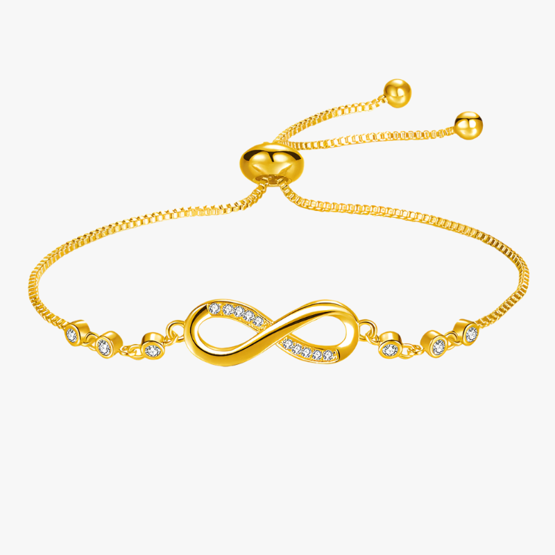 Adjustable Infinite Gold Bracelet Additional Image Adjustable Infinite Gold Bracelet Additional Image
