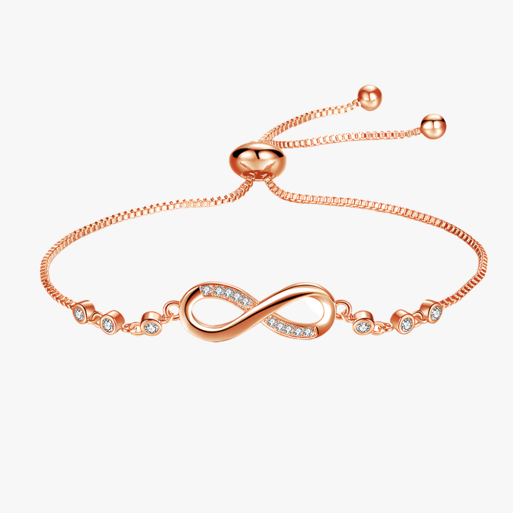 Adjustable Infinite Rose Gold Bracelet Additional Image Adjustable Infinite Rose Gold Bracelet Additional Image