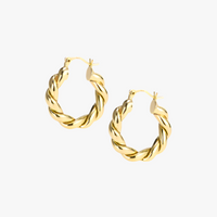 Gold Spiral Twist Earrings Additional Image Gold Spiral Twist Earrings Additional Image