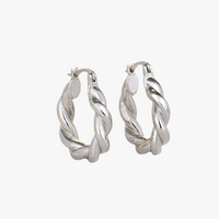 Silver Spiral Twist Earrings Additional Image Silver Spiral Twist Earrings Additional Image