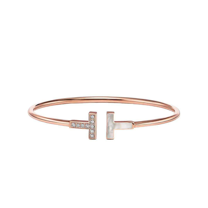 T Wire Rose Gold Bracelet T Wire Rose Gold Bracelet