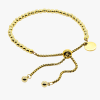 Beads Round Tag Gold Bracelet Additional Image Beads Round Tag Gold Bracelet Additional Image
