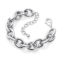 Silver Chunky Thick Link Chain Bracelet