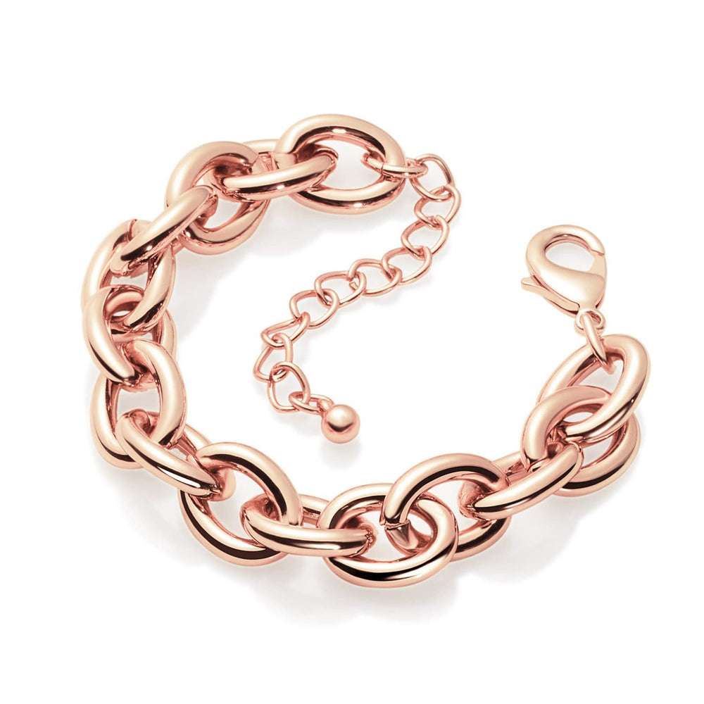 Rose Gold Chunky Thick Link Chain Bracelet