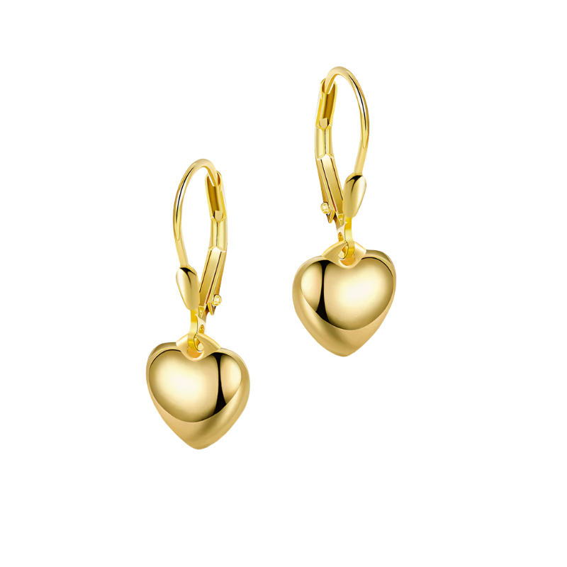 Drop gold nugget earring