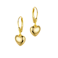 Drop gold nugget earring