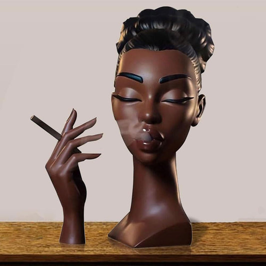 Incense Burner | Smoking Lady Statue Resin Material for Incense Cones