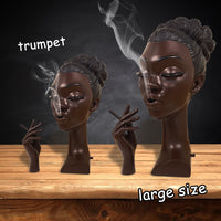 Incense Burner | Smoking Lady Statue Resin Material for Incense Cones