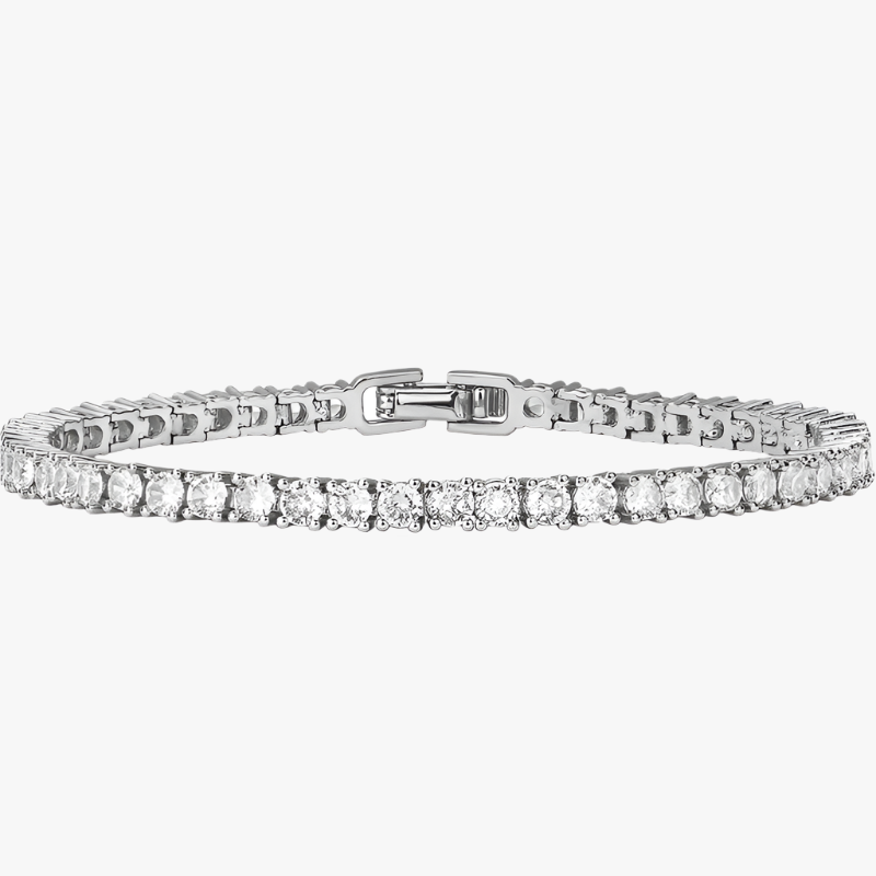 Silver Tennis bracelet with daimonds Additional Image