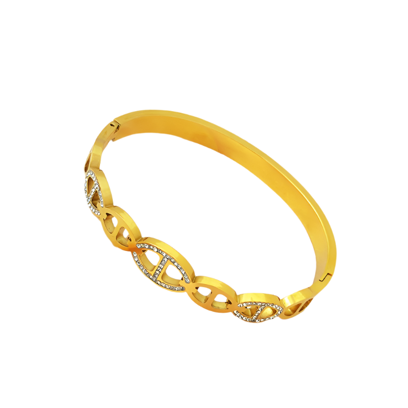 AuricAdorn Exquisite Biamond Bracelet | Alloy Steel