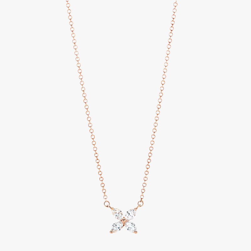 Rose Gold Snowflake Necklace Additional Image