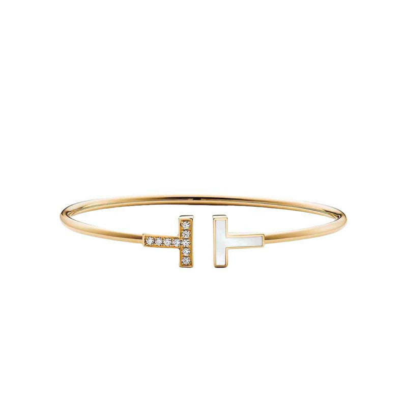 T Wire Gold Bracelet